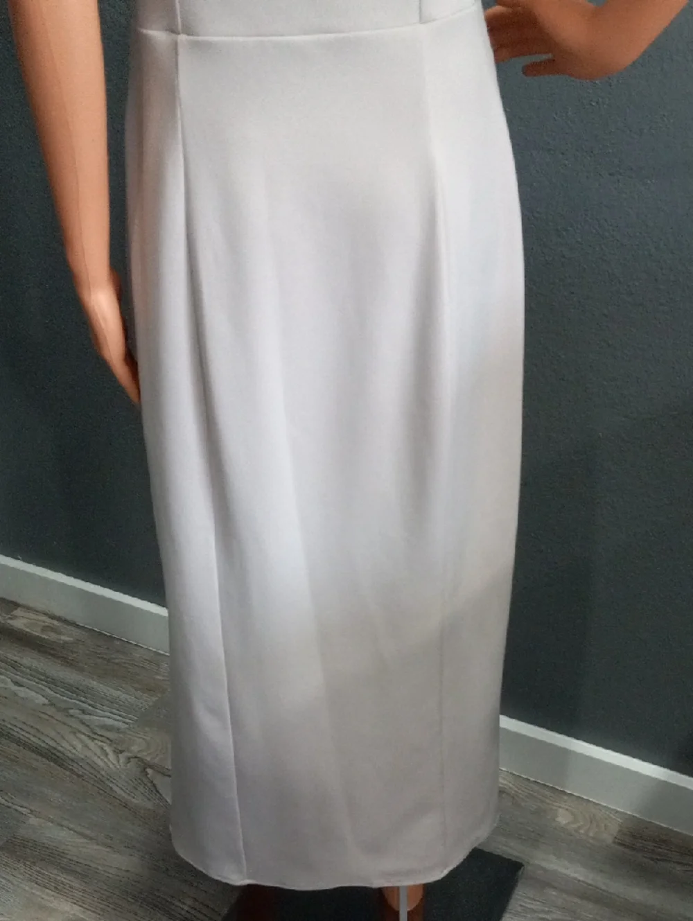 Show Me Your MuMu Elegant Square-Neck Maxi Dress with Front Slit